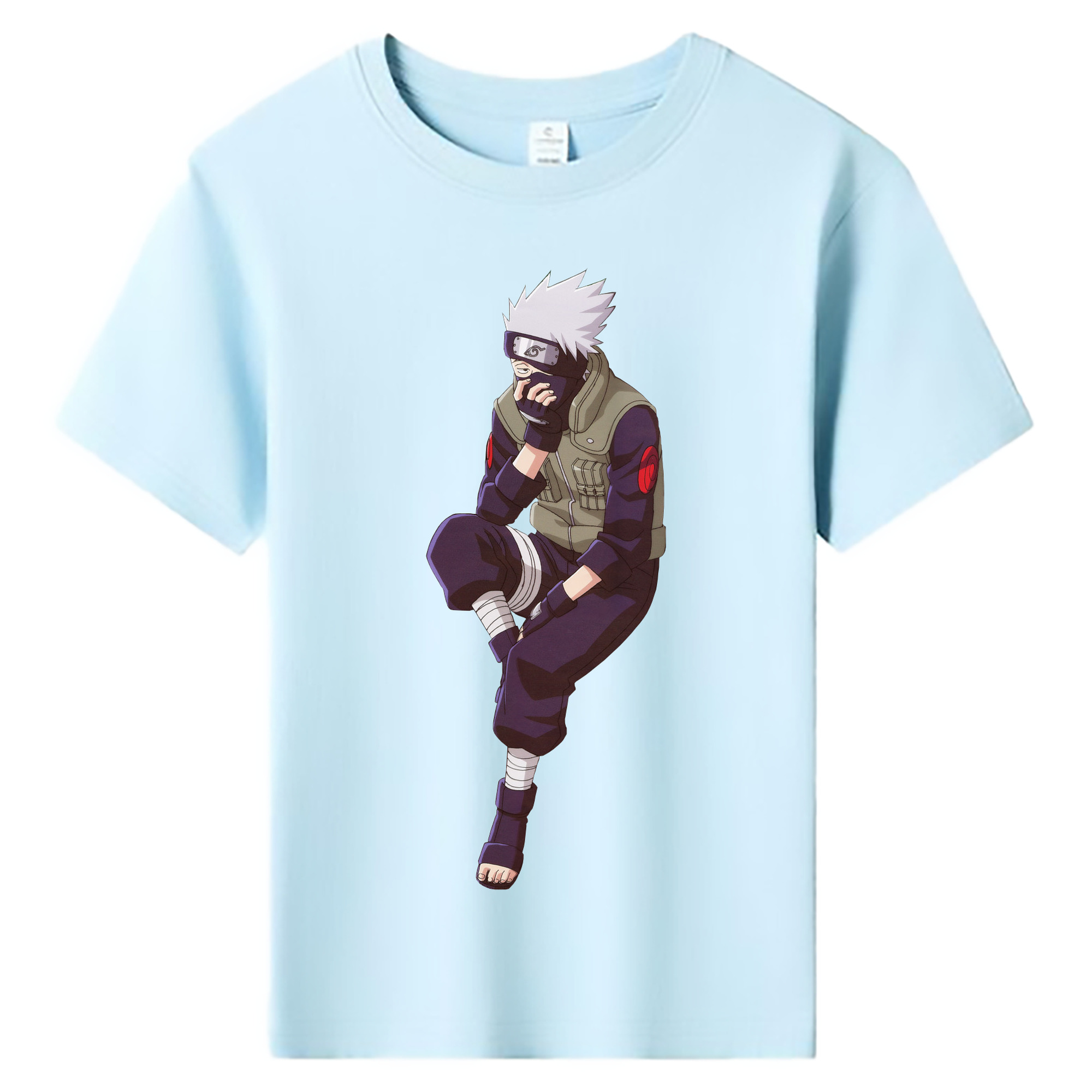 （画像用） NARUTO -ナルト- はたけ カカシ Hatake Kakashi 綿100％キッズTシャツ（フロントプリント）